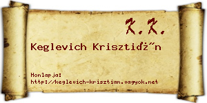Keglevich Krisztián névjegykártya