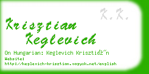 krisztian keglevich business card